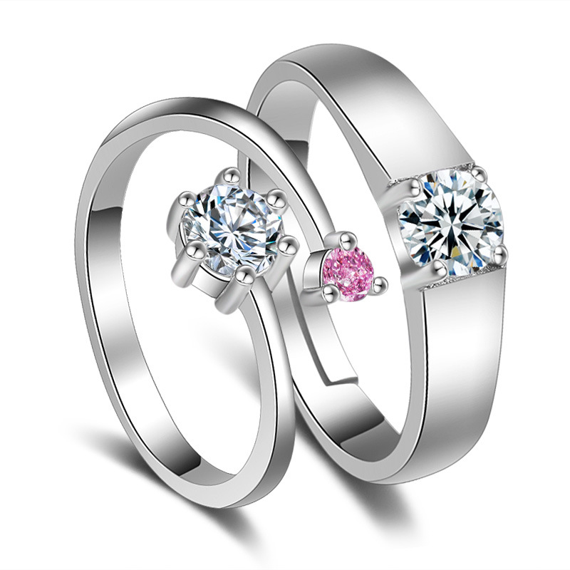 Women'S Wedding Accessories - 2pcs 925 Sterling Silver Couple Rings