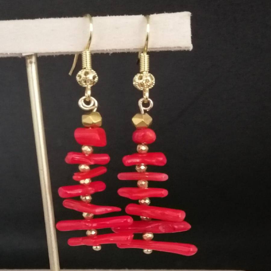 Women Irregular Branch Red Cor - Tassel Earrings Boho 评论和价格
