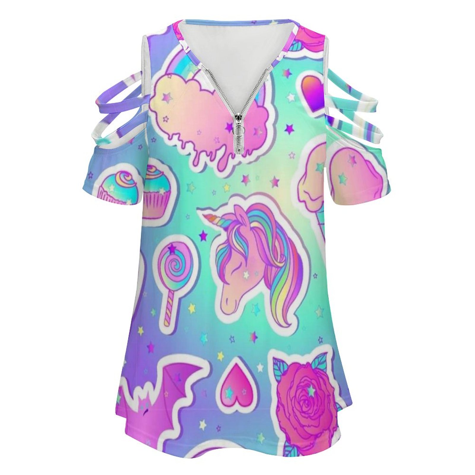 Rainbow Stickers Women's T-Shi - Women'S Accessories In The 90S 评论和价格