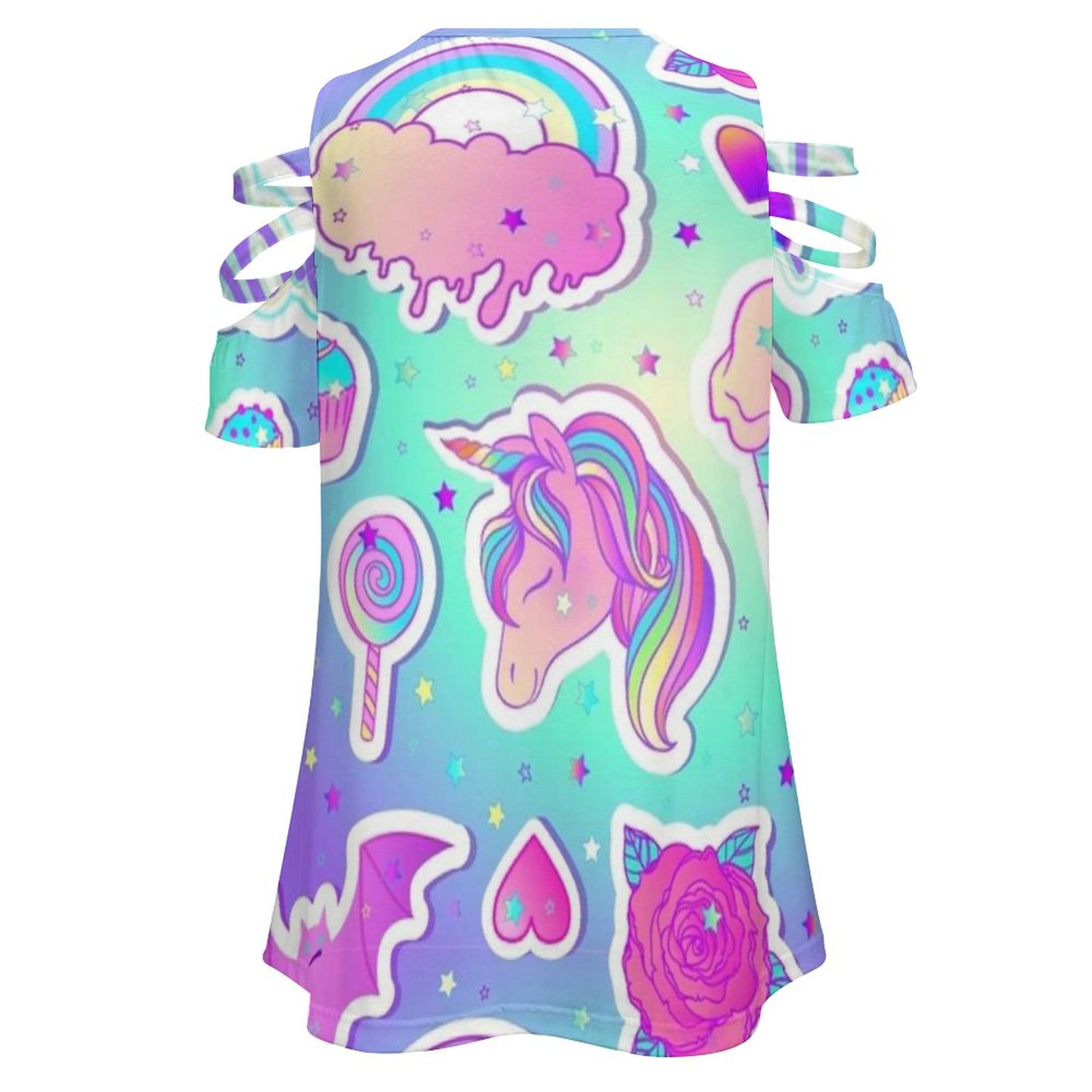 Rainbow Stickers Women's T-Shi - Women'S Accessories In The 90S 评论和价格