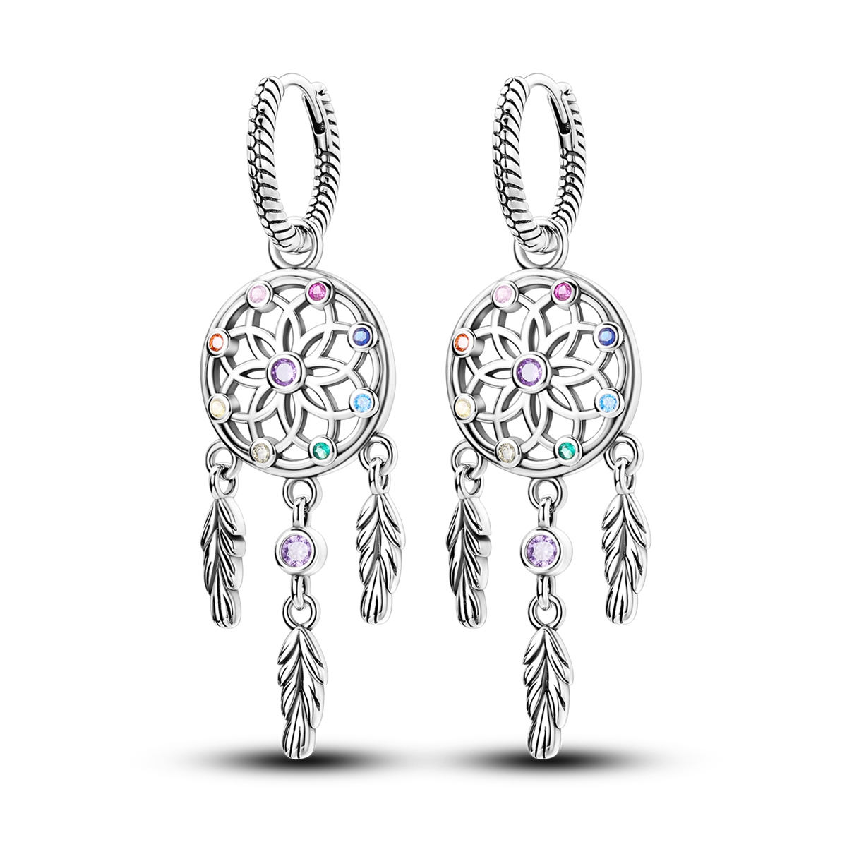 925 Sterling Silver Dreamcatch - Tassel Earrings Boho 评论和价格