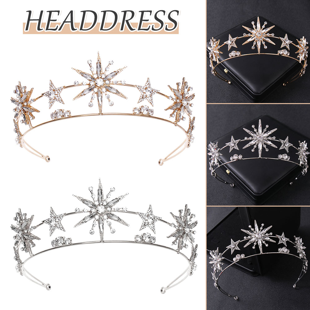 Star Shapedcrown Sparkling Rhi - Women'S Wedding Accessories 评论和价格