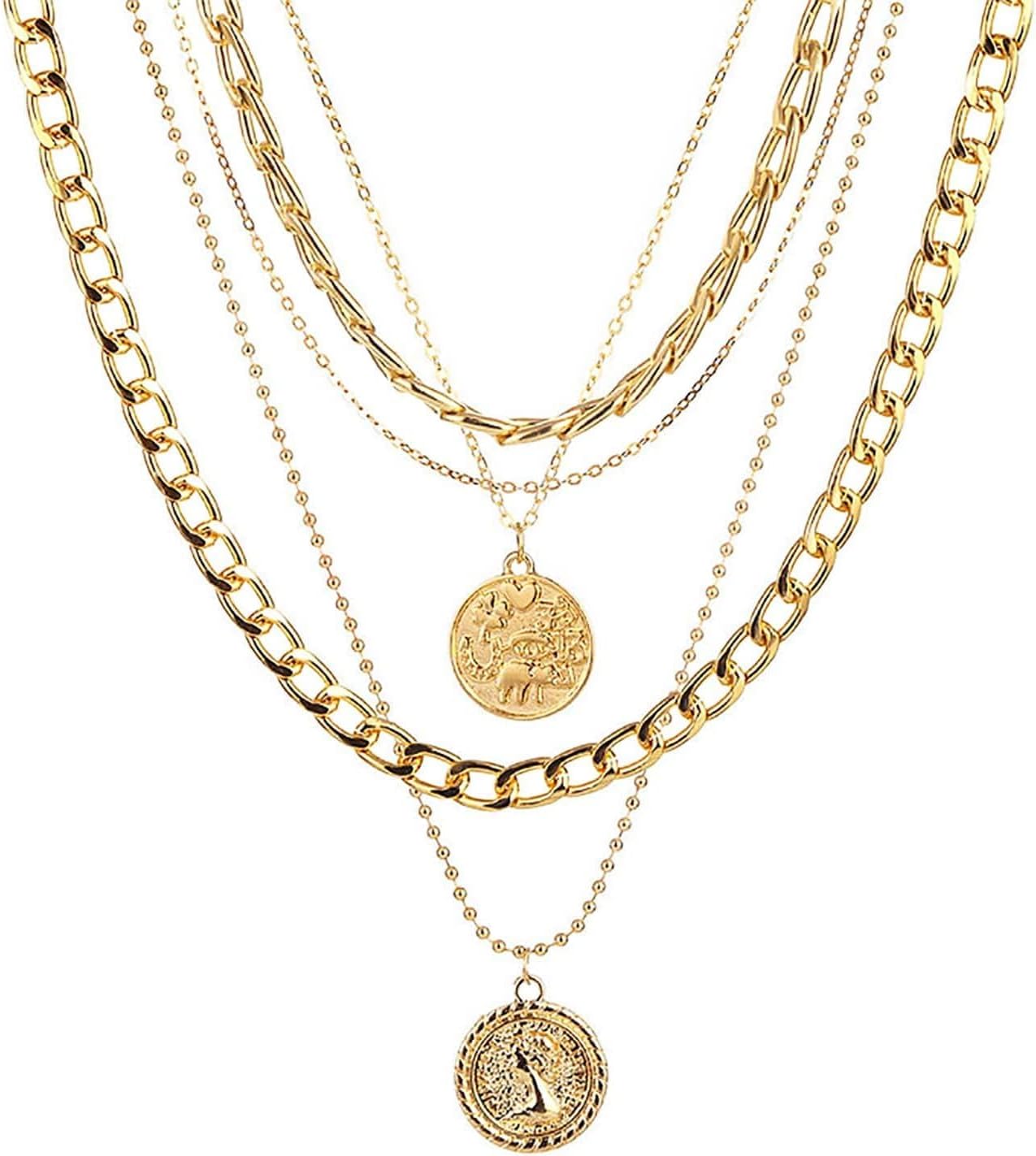 Layered Gold Pirate Necklace f - Women'S Accessories In The 90S 评论和价格