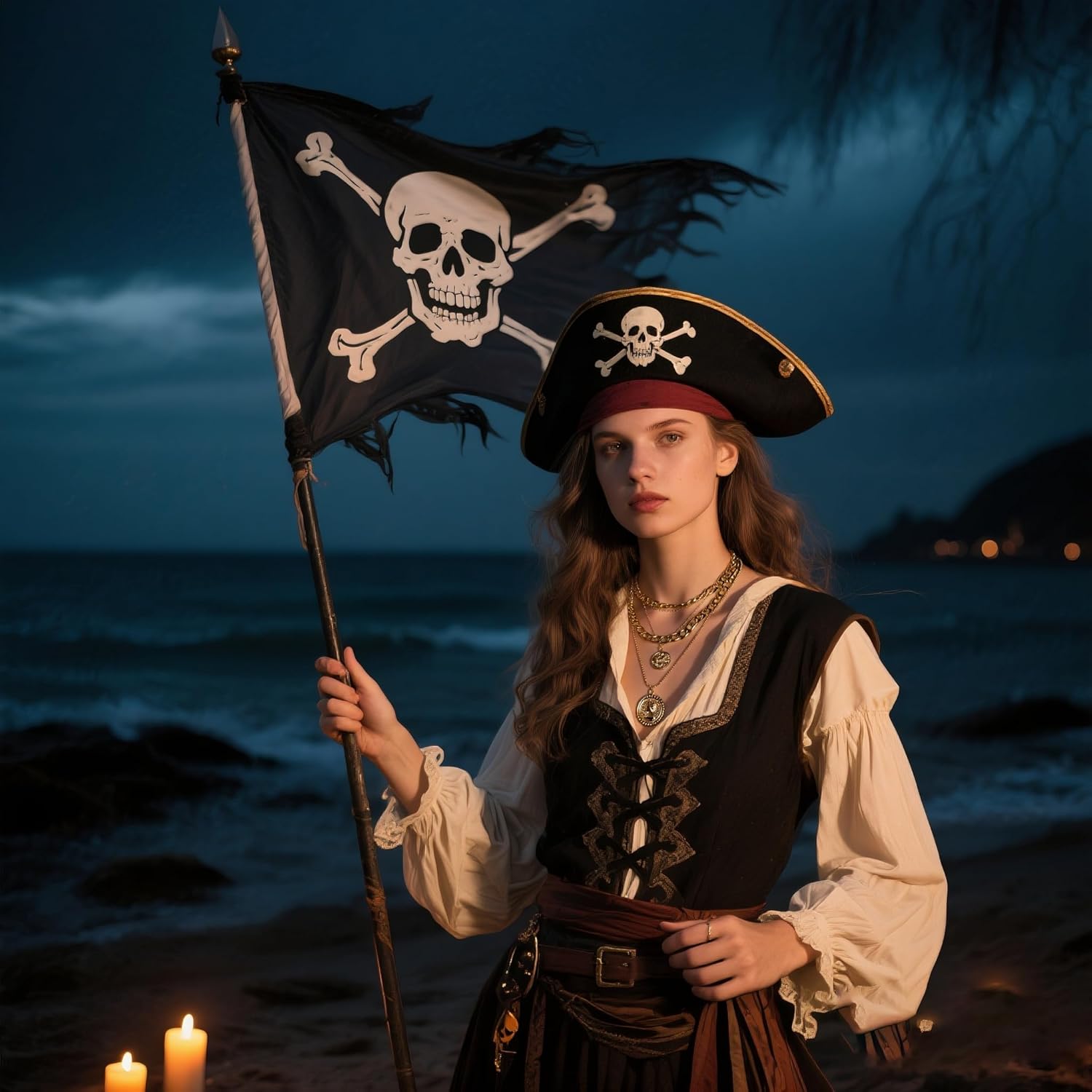 Layered Gold Pirate Necklace f - Women'S Accessories In The 90S 评论和价格