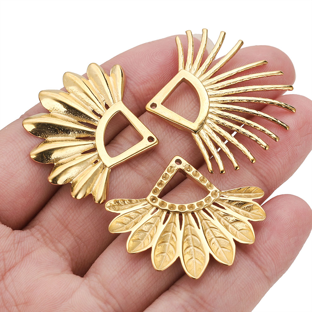 2pcs Stainless Steel Fan Shape - Tassel Earrings Boho 评论和价格