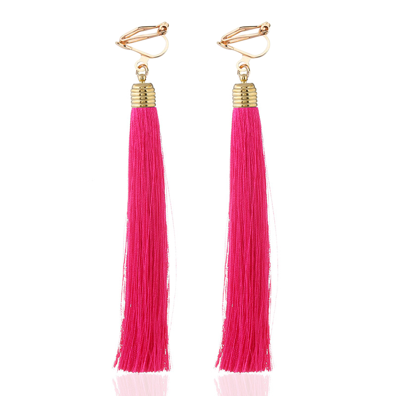 12cm&5.1'' Long Tassel Fiber C - Tassel Earrings Boho 评论和价格