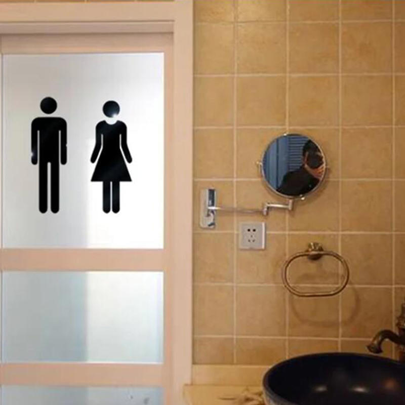 3D DIY Woman Man Toilet Door S - Women Accessories Logo 评论和价格