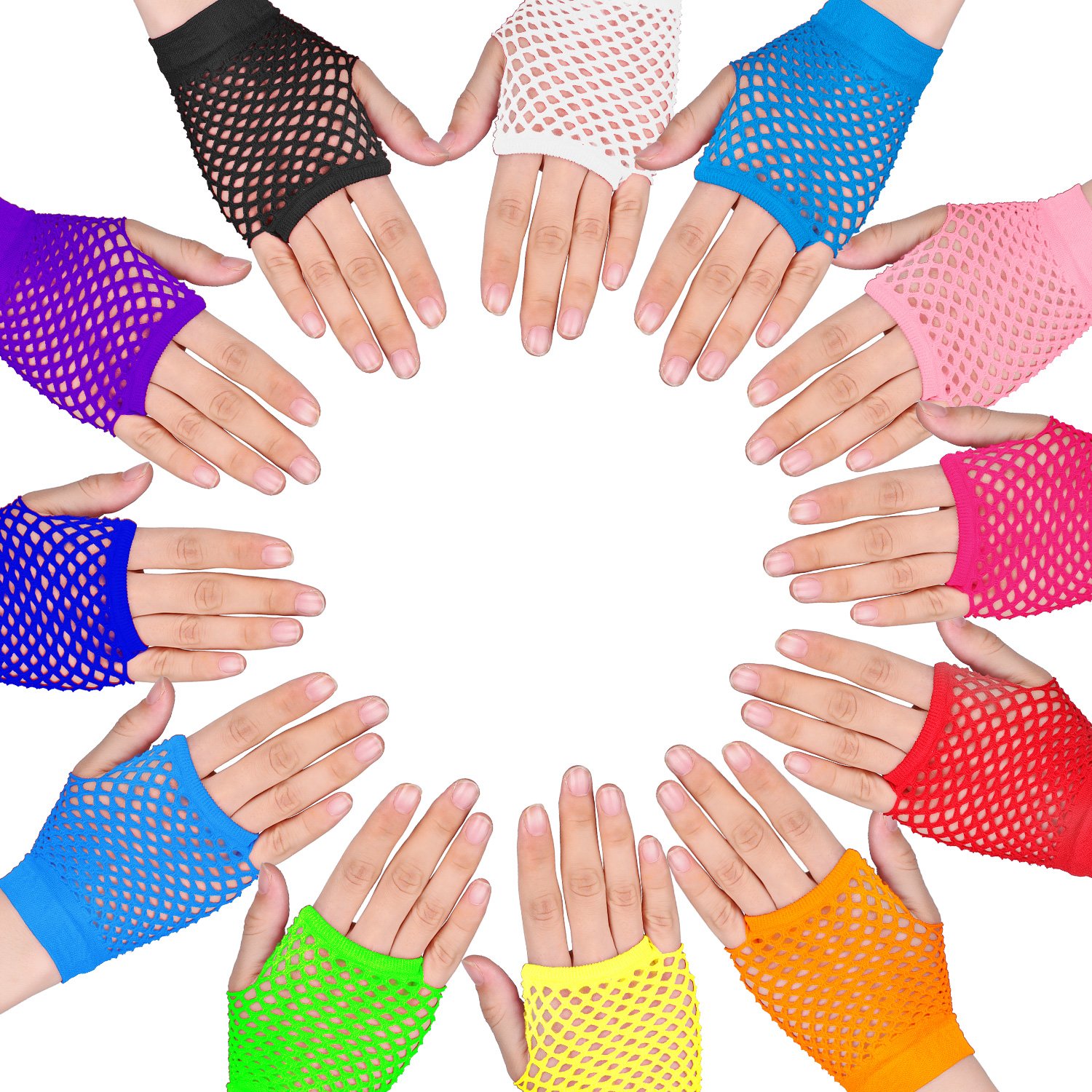 24 Pairs Fingerless Fishnet Ne - Women'S Accessories In The 90S 评论和价格