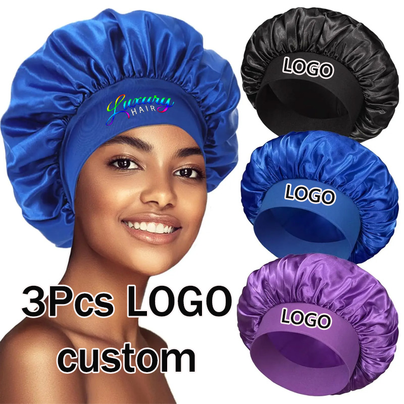 Comfy Satin Hair Bonnet 3 Pack - Women Accessories Logo 评论和价格