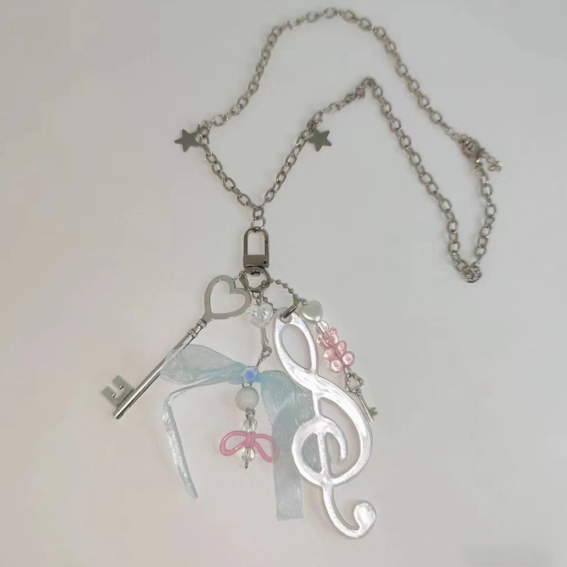 Y2K Jewelry Note Bear Bow Pend - Women'S Accessories In The 90S 评论和价格