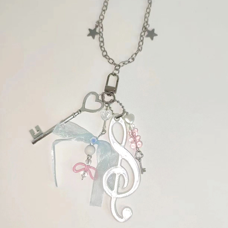 Y2K Jewelry Note Bear Bow Pend - Women'S Accessories In The 90S 评论和价格