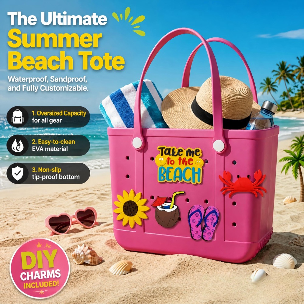 Ladies Oversized Rubber Beach  - Women Accessories Bag 评论和价格