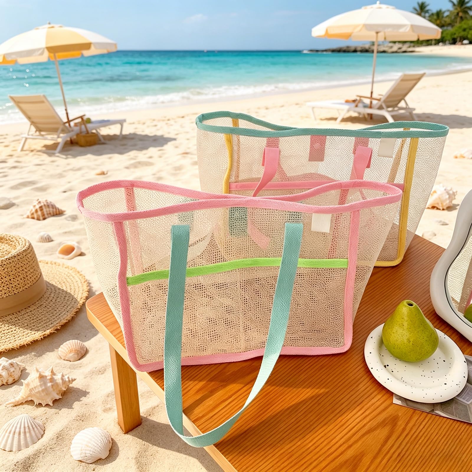 Beach Bags for Women Colorful  - Women Accessories Bag 评论和价格