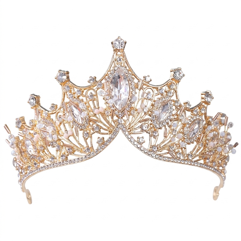 1pc Princess Tiara Dazzling Cr - Women'S Wedding Accessories 评论和价格