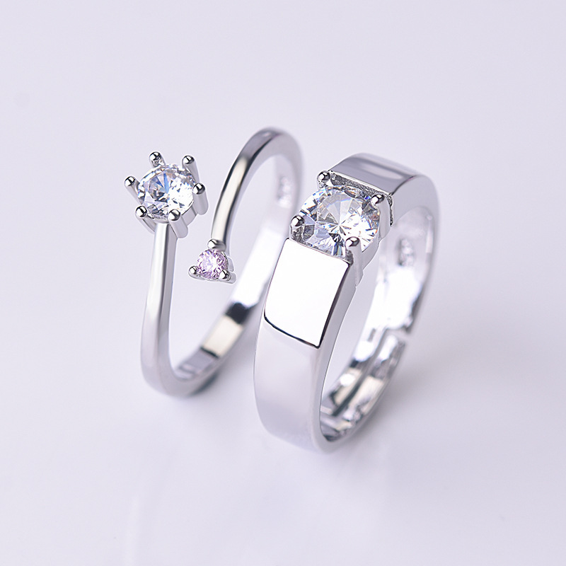2pcs 925 Sterling Silver Coupl - Women'S Wedding Accessories 评论和价格