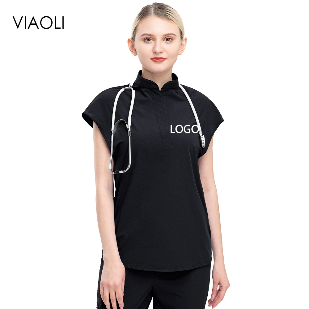 Women Slim Fit Scrubs Top Cust - Women Accessories Logo 评论和价格