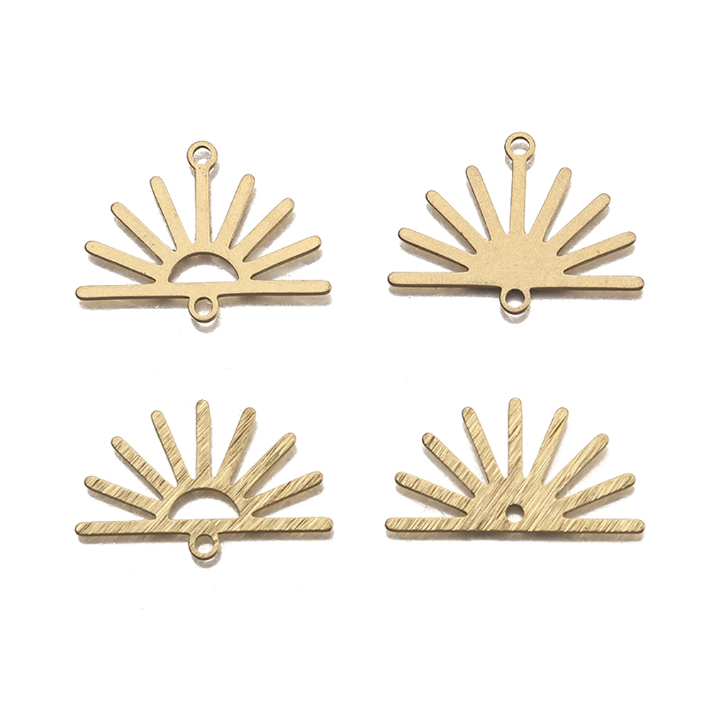 10Pcs Textured Raw Brass Half  - Tassel Earrings Boho 评论和价格