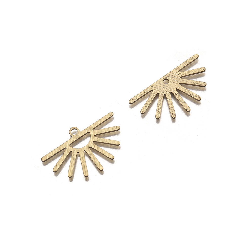 10Pcs Textured Raw Brass Half  - Tassel Earrings Boho 评论和价格