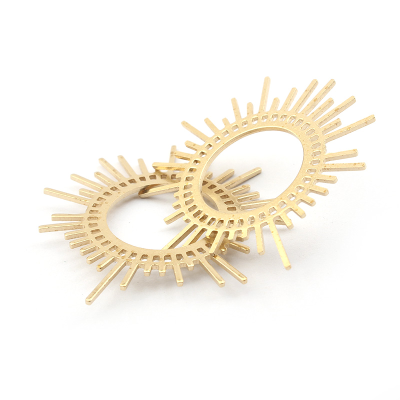 5pcs/lot Raw Brass Sun Burst C - Tassel Earrings Boho 评论和价格