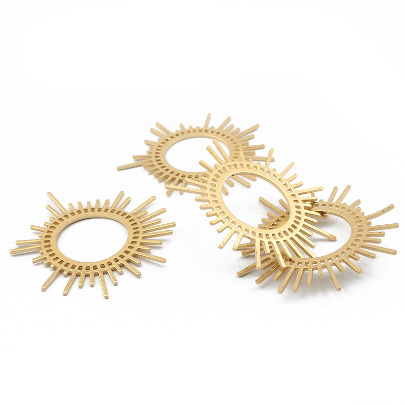 5pcs/lot Raw Brass Sun Burst C - Tassel Earrings Boho 评论和价格