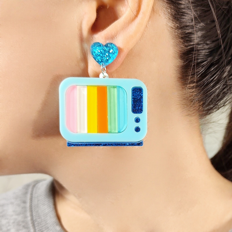 KUGUYS Acrylic 90s Television  - Women'S Accessories In The 90S 评论和价格