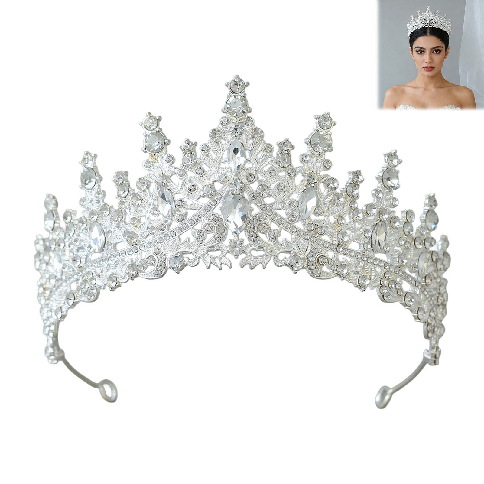 Bridal Headpiece Sparkling Rhi - Women'S Wedding Accessories 评论和价格