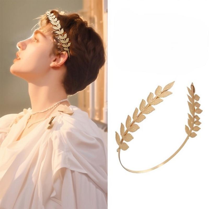 【B】Retro Gold Color Leaf Headb - Women'S Wedding Accessories 评论和价格